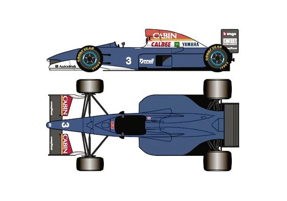 Download drawing Tyrrell 021 Yamaha F1 OW 1993 in ai pdf png